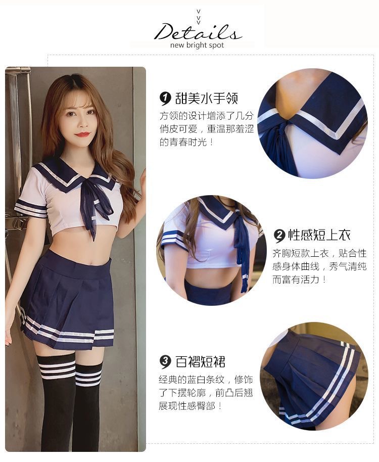 Erotic underwear, student uniforms, feminine erotic sets, pure and cute stage performance costumes, sailor suits pic 3