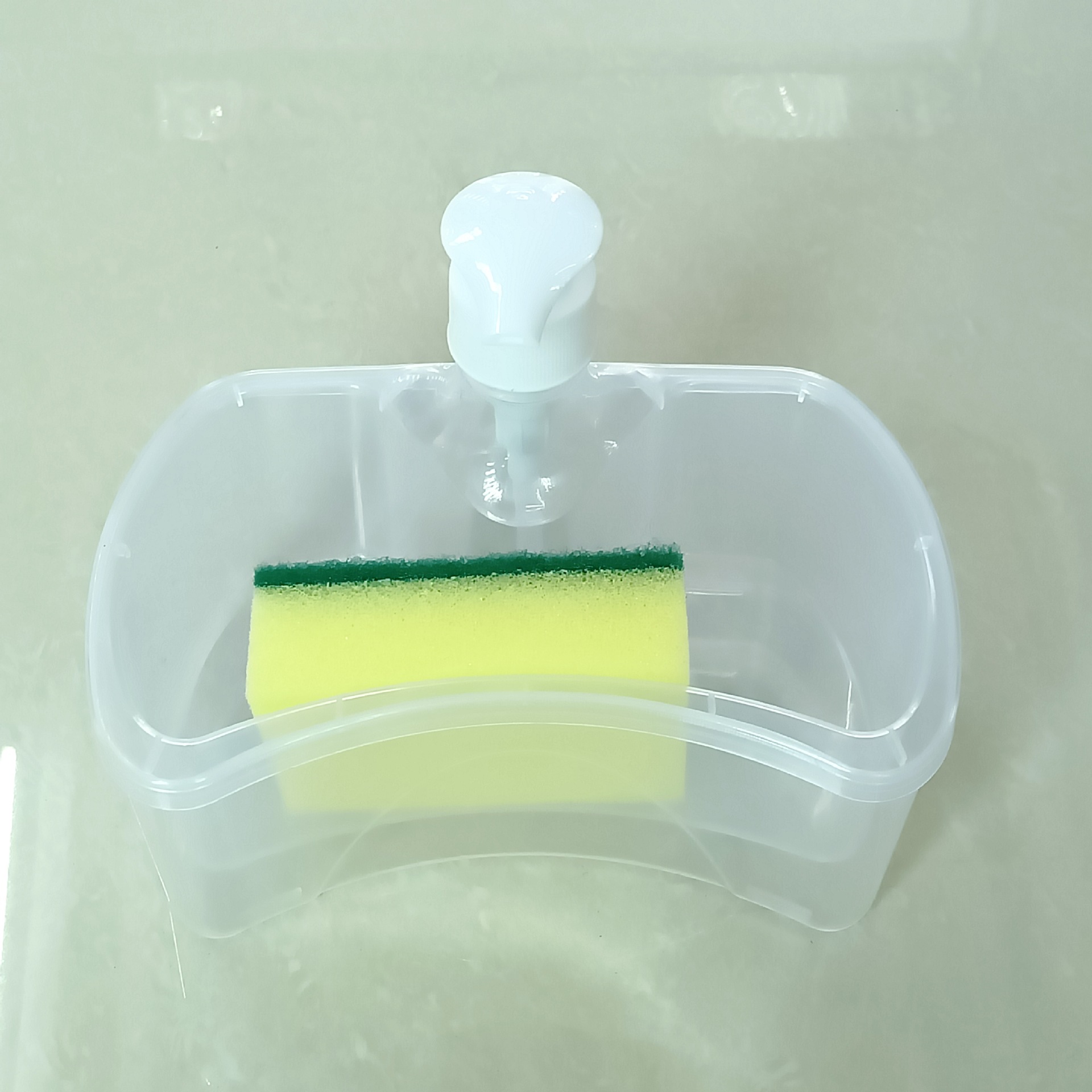 跨境厨房清洁洗洁精加液器按压自动皂液器出液盒洗碗刷组合给皂器详情13