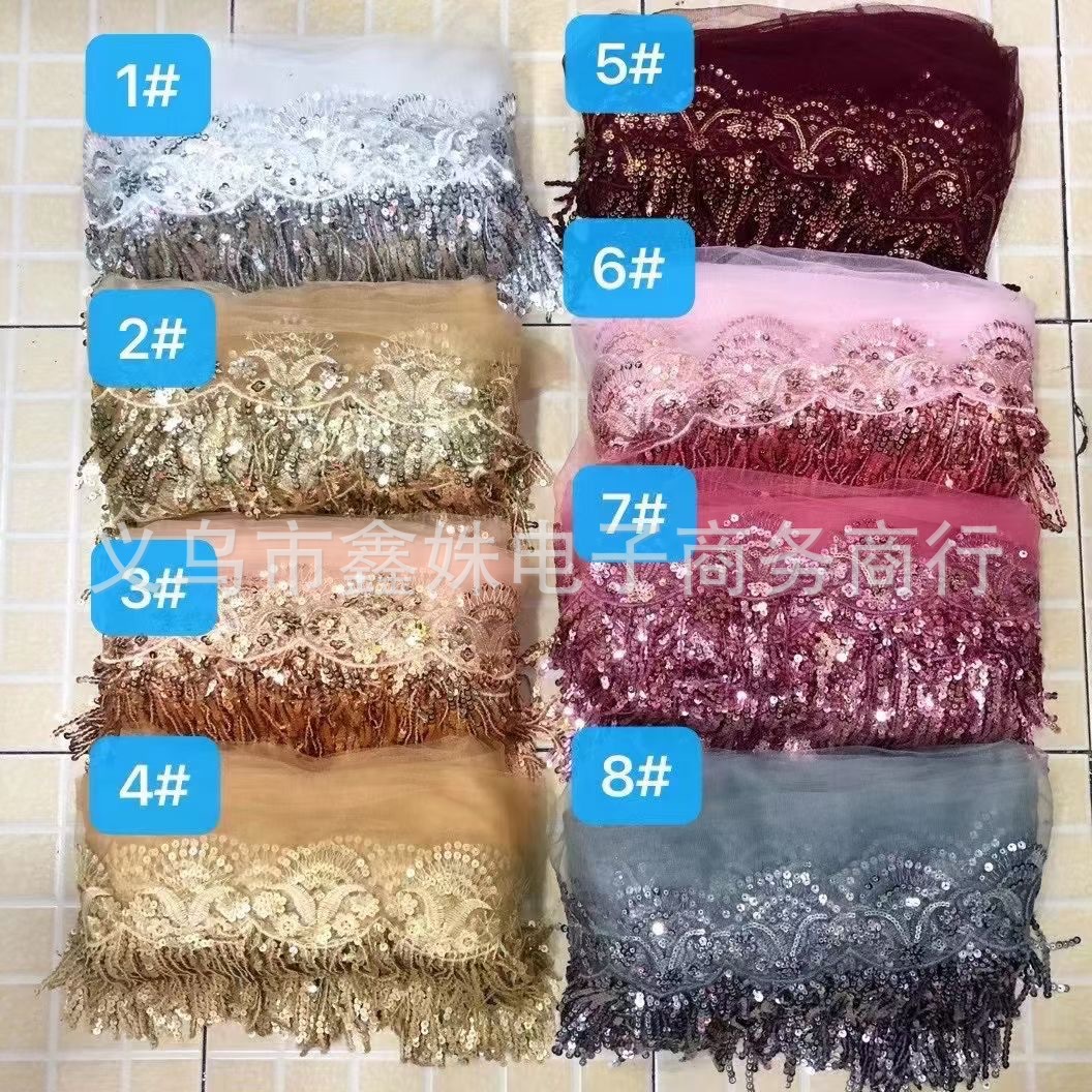 Handmade sequined tassels, fashionable sequined tassels, wedding dresses, evening gowns, dance costumes and tassels pic 12