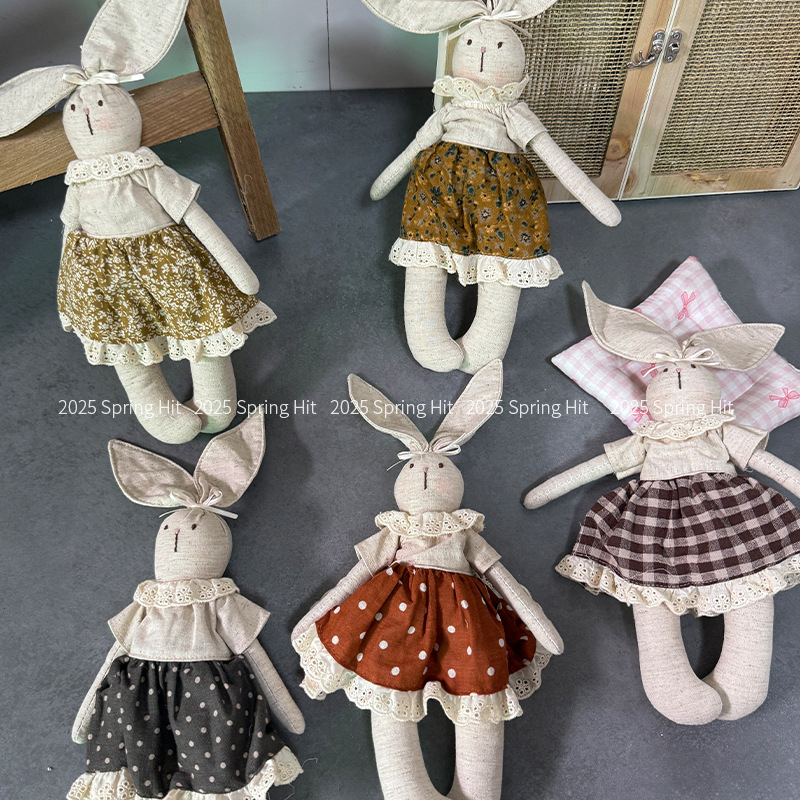 韩系可爱布艺卡通兔兔布娃娃女童玩偶安抚玩具房间公仔可爱送礼物详情7