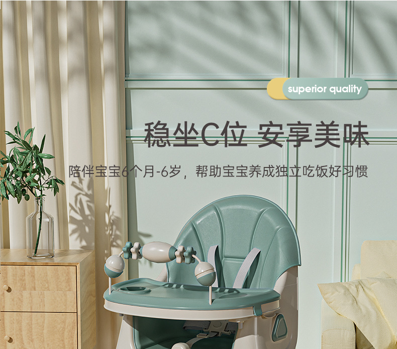 跨境批发宝宝餐椅婴儿童多功能可折叠吃饭椅便携婴儿餐桌喂饭家用详情1
