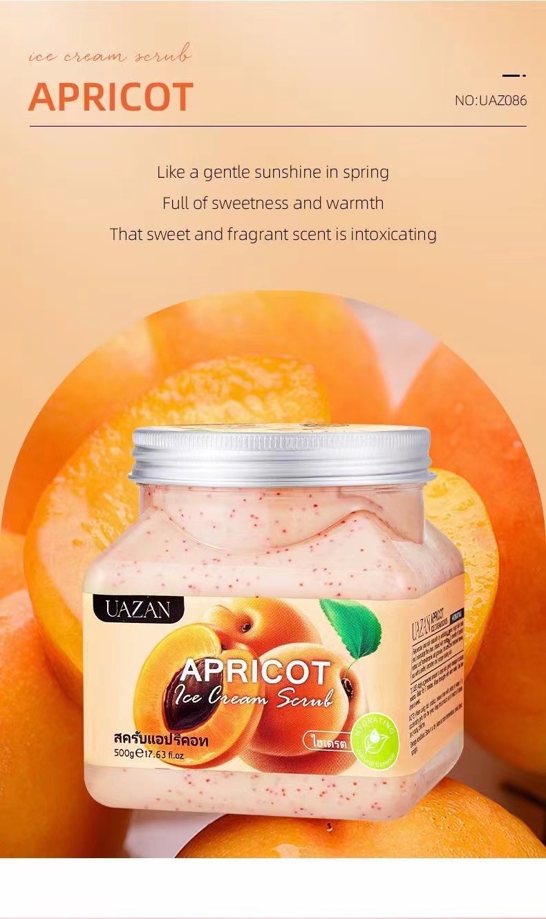 UAZAN植物水果磨砂膏身体去角质沐浴盐死皮清洁嫩肤美容护肤身体护理详情47