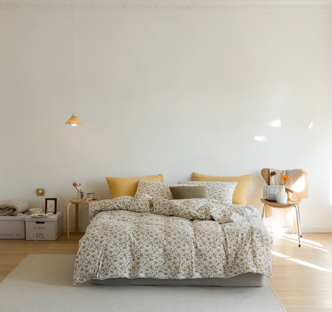 Spring and Summer knitted cotton three or four pieces set, soft bedding for sleeping naked with Indian cotton, Little Warm sun pic 15