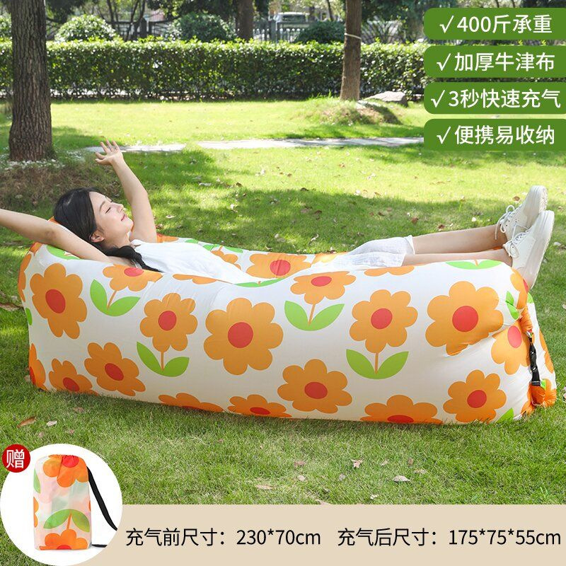 C户外沙滩便携懒人充气沙发音乐节单人自动充气座椅可折叠气垫床详情4