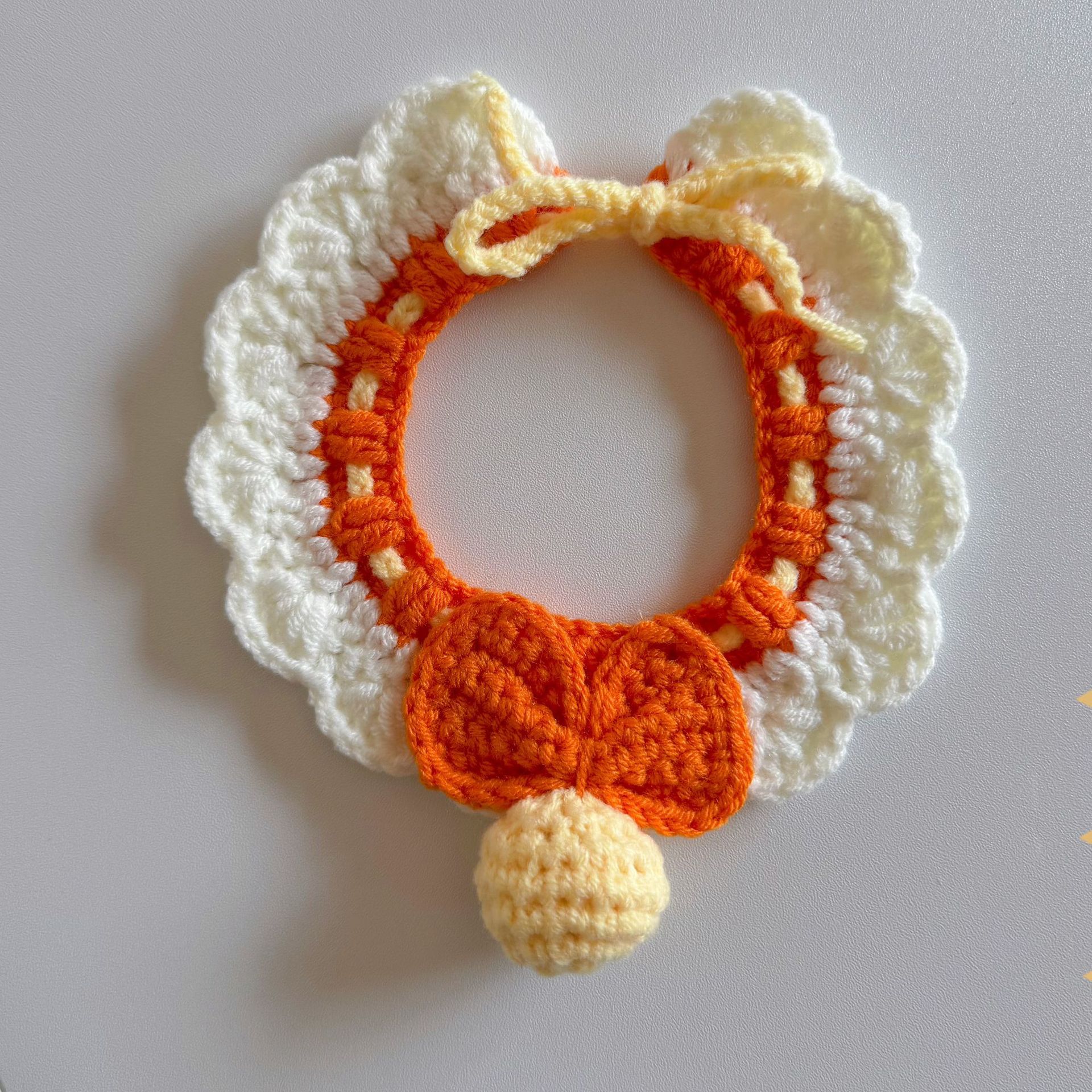 Pet hand-woven necklaces, cute cat knitted necklaces, kitten neck rings, small dog neck decorations pic 41