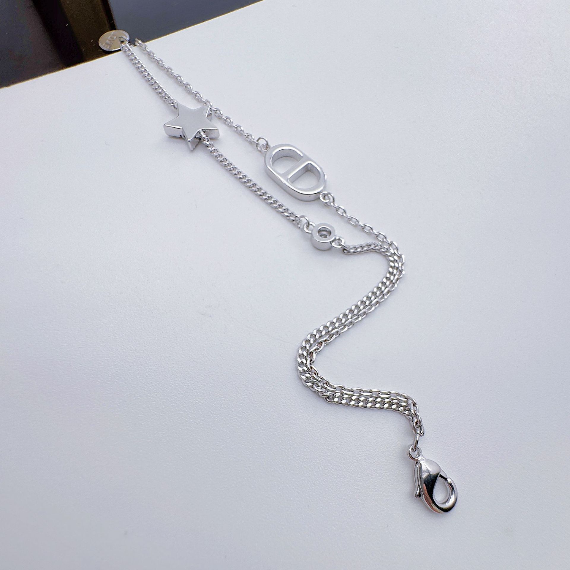 Celeste celeste niche nuevo premium sense pulsera ligera palabra de lujo nose de cerda estrella con diamantes doble estilo europeo y americano pic 10