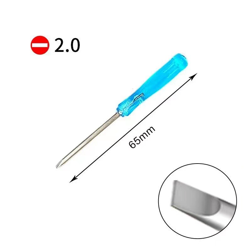 Mini screwdriver, small screwdriver, cross-shaped, micro blue crystal screwdriver, transparent handle, small screwdriver toy pic 7