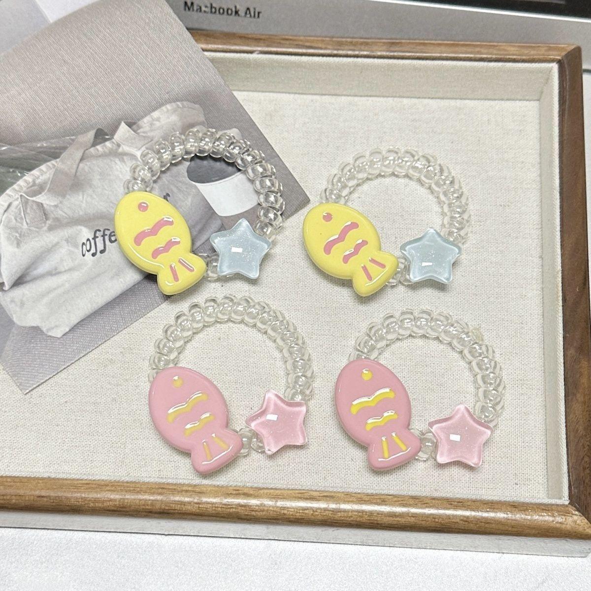 Chou Yu Yaki Star Phone Circle Korean version in Cute couple, colorful student, simple heart cartoon accessories, headwear and hair accessories pic 2