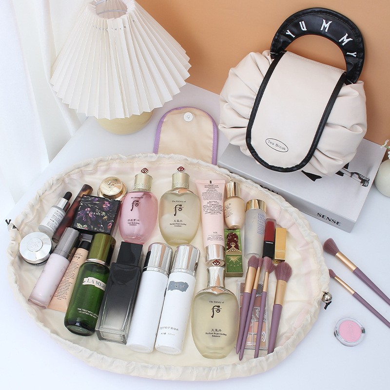 2025新款懒人化妆包女大容量便携洗漱包防水防尘束口收纳袋旅行详情4