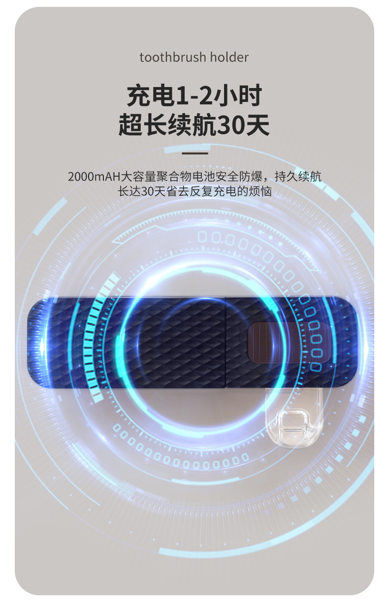 牙刷置物架免打孔漱口杯刷紫外线消毒墙式卫生间壁挂式浴室套装详情10