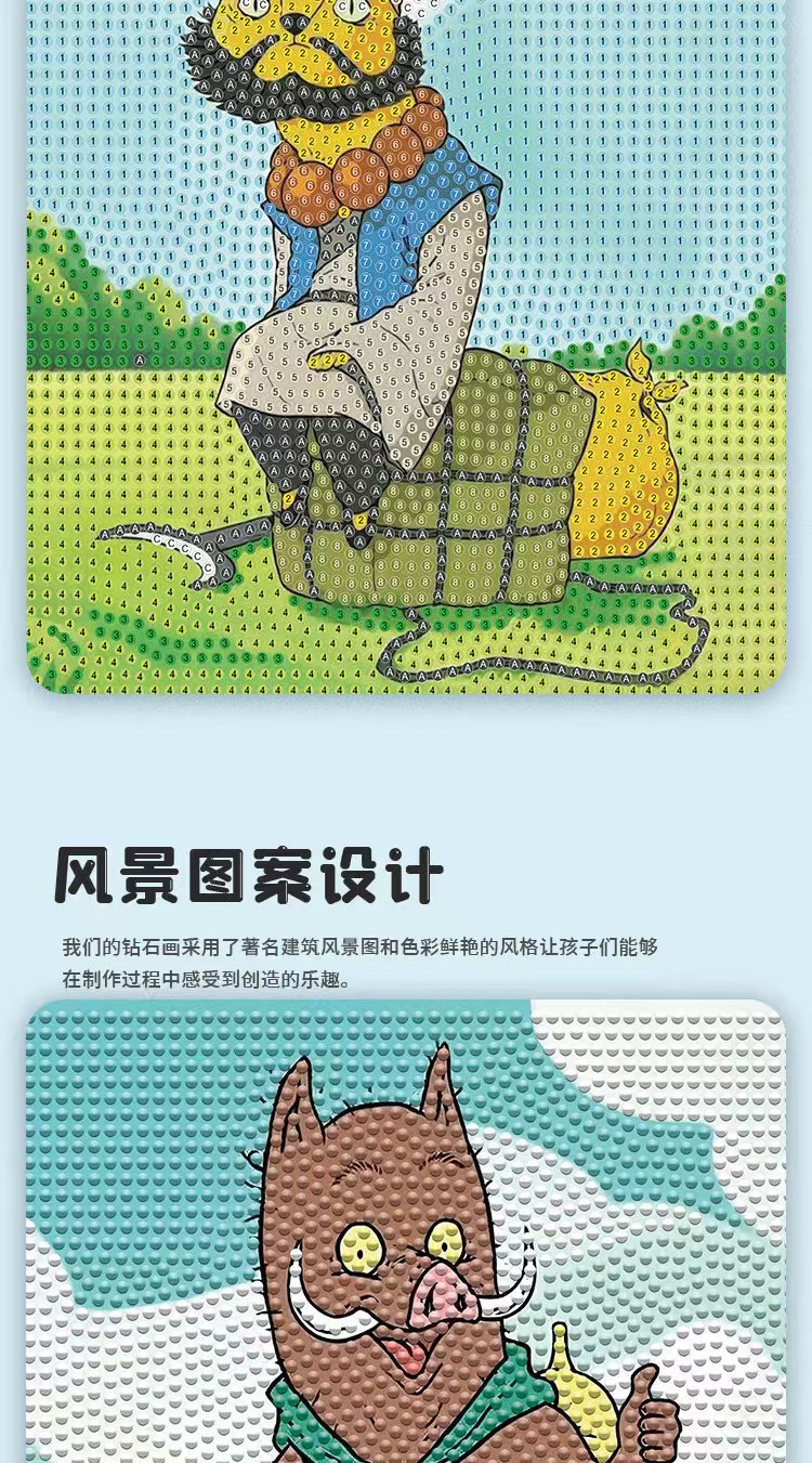 Langlang Mountain Diamond Painting Anime Character Collection, DIY Full Diamond Healing decorative Hanging Painting, 5D dot Diamond Home decoration leather painting pic 6