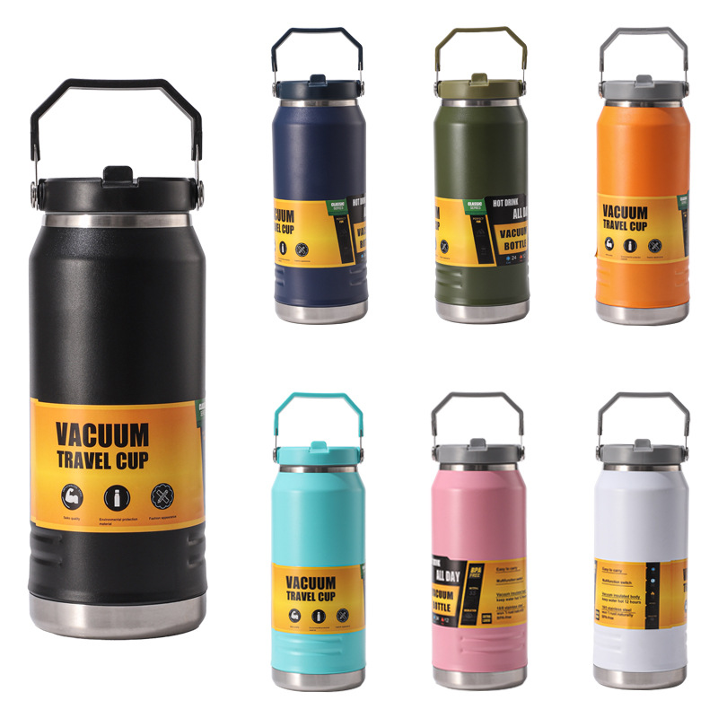 跨境大容量保冷冰霸杯便携随行手提壶304不锈钢保温杯美式大冰桶详情5