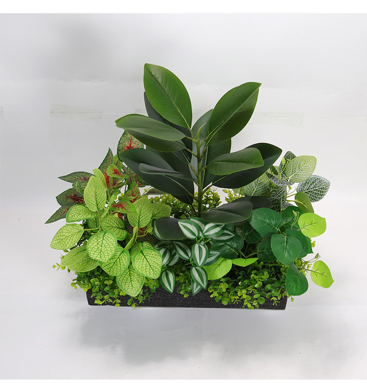 Artificial green plant landscaping combination, tropical plant partition, flower trough and flower box arrangement, bionic artificial flower indoor landscape decoration pic 10
