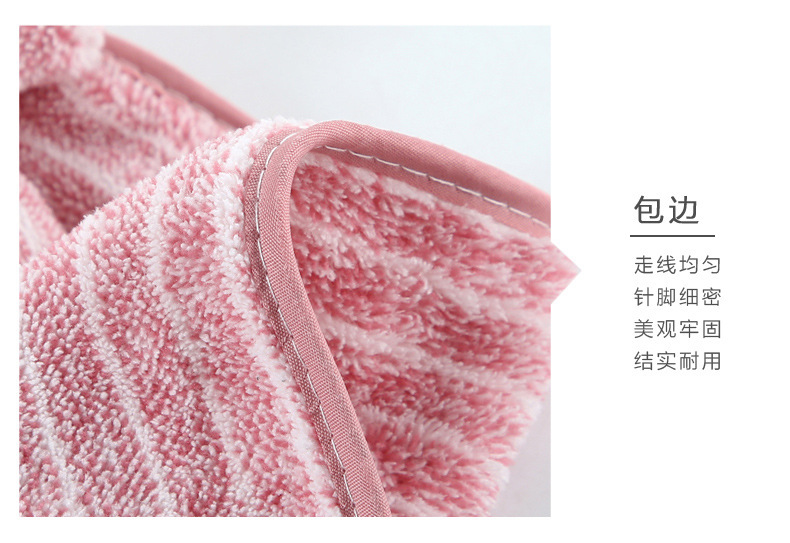 【 Chi Jia 】 Warp knitted fine coral fleece bow hand towels, soft absorbent hanging cloths for kitchen and bathroom pic 10
