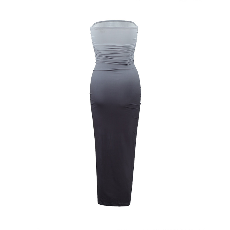 Slim sexy bra gradient medium and long style dress详情21