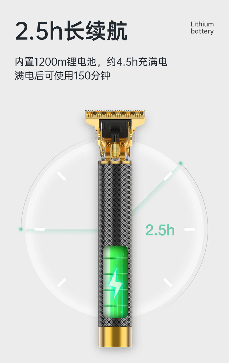 跨境新款家用专用理发器电动剃光头电推子充电雕刻电推剪理发推子详情9