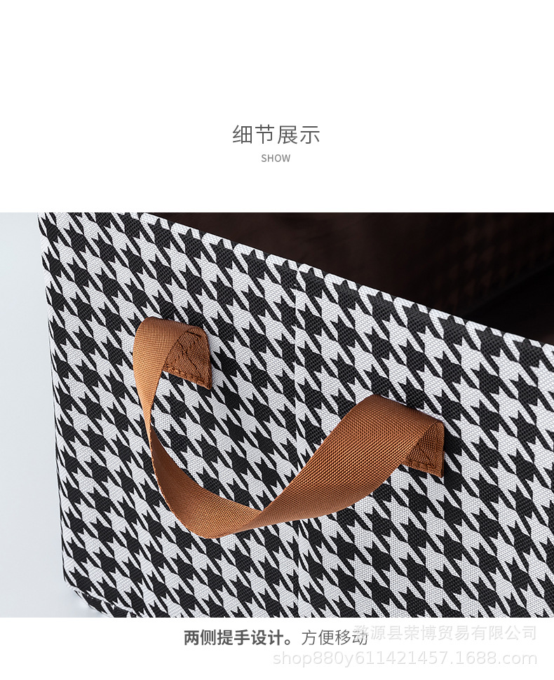 Oxford fabric thousand-bird grid steel frame style clothing and trousers storage box drawer type multi-functional dormitory wardrobe for organizing clothes pic 9