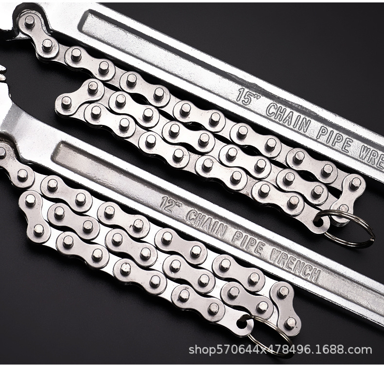 Oil filter element chain wrench, multi-functional universal pipe wrench, pipe wrench, oil change disassembly tool, adjustable chain wrench pic 12