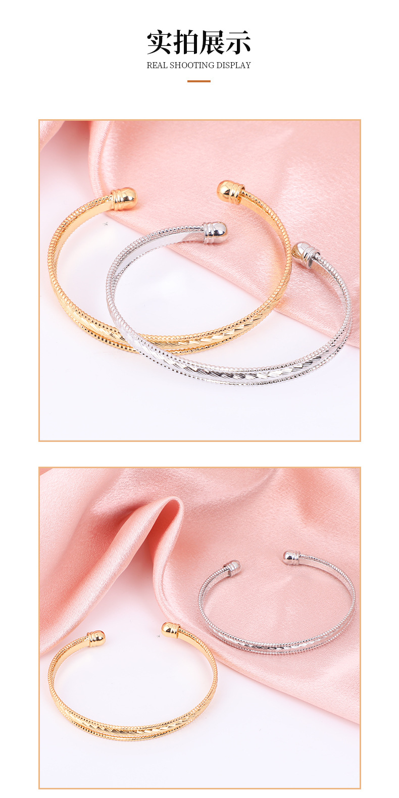 Light luxury copper-plated 18k gold-plated bracelet, with a high-end feel and a niche style. This bracelet is versatile and does not fade. Wholesale from a jewelry manufacturer pic 8
