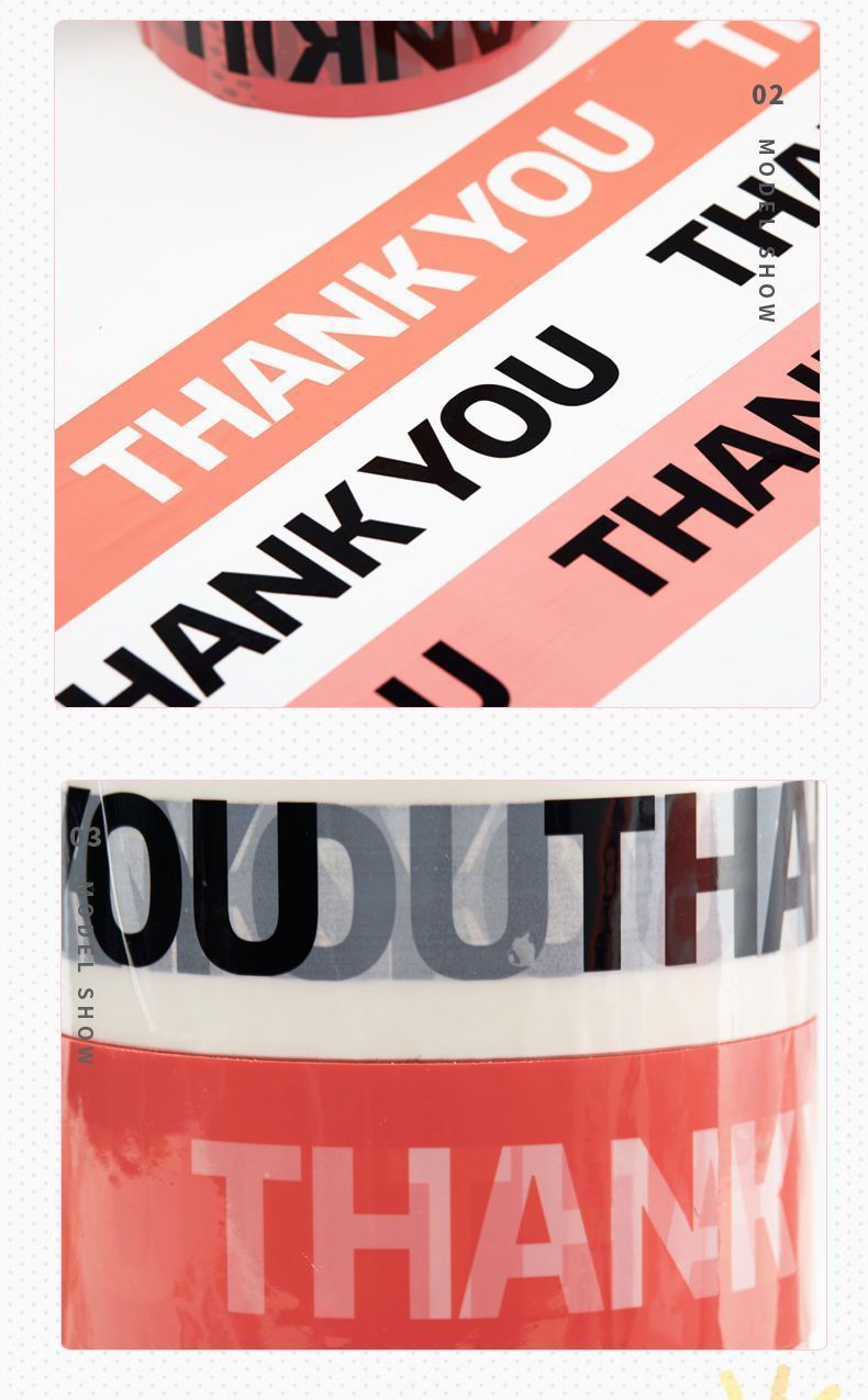 THANKYOU printed tape, express packaging and sealing tape, letter tape, pattern cartoon tape pic 7