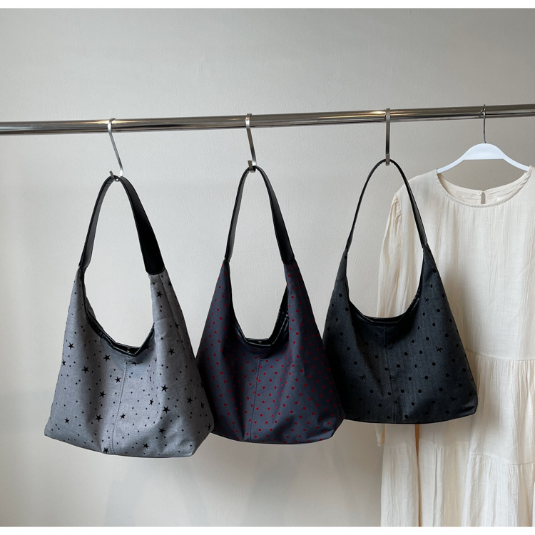 通勤大容量女包新款流行波点单肩包时尚百搭托特水桶包都市斜挎包详情13