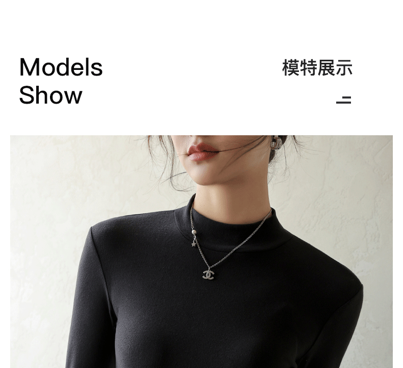 A semi-high-necked fleece base layer for women to wear as an inner layer in autumn and winter. It is a long-sleeved mid-necked solid color fitted base layer pic 17