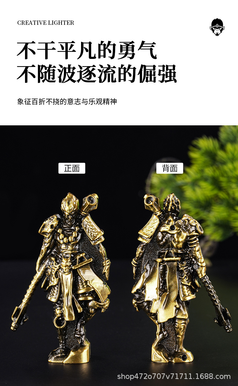 Sand gold cross metal sculpture warrior image incense burner Delta incense burner pic 12