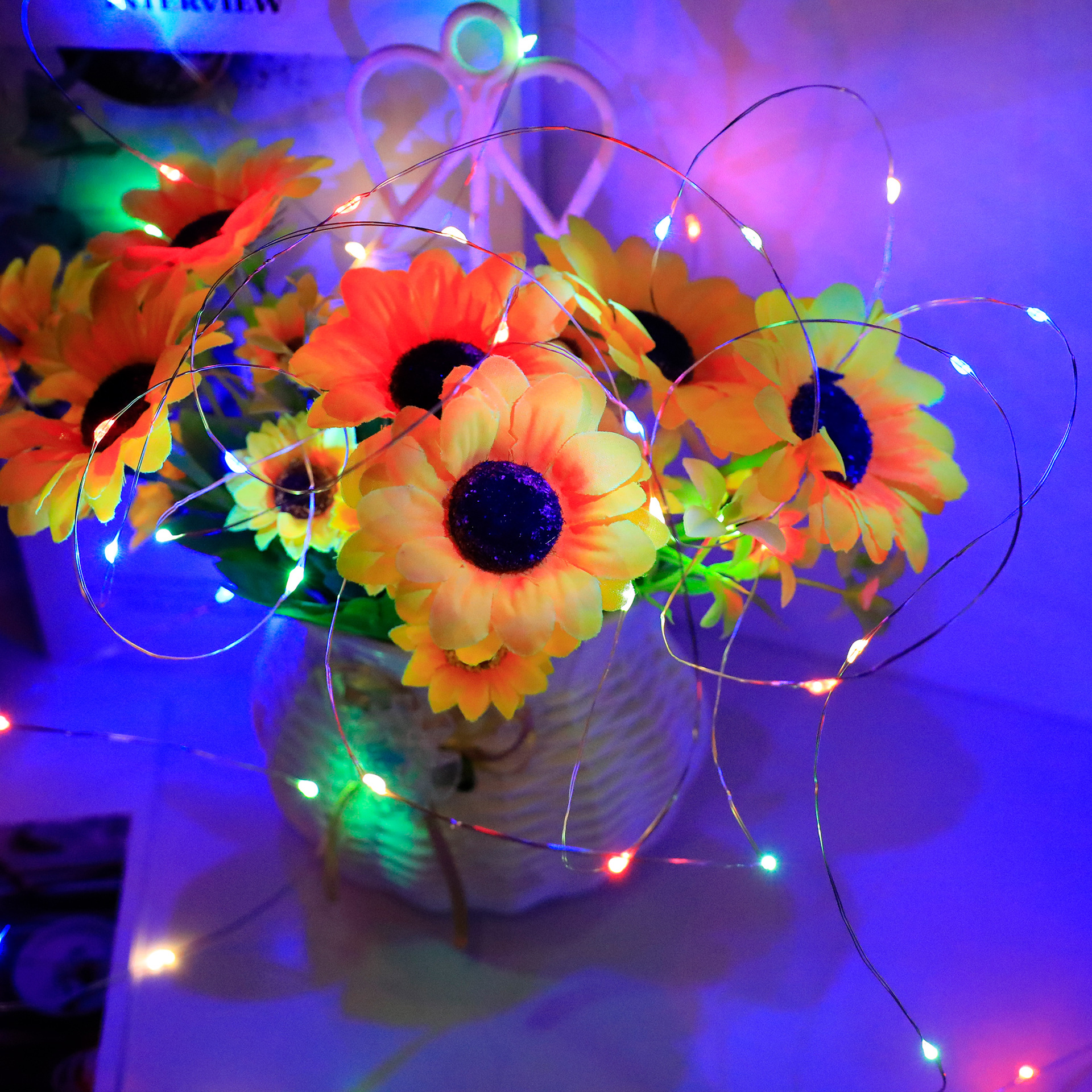 LED solar copper wire string light, waterproof garden decorative light, Christmas festival color light, solar string light, copper wire light pic 8