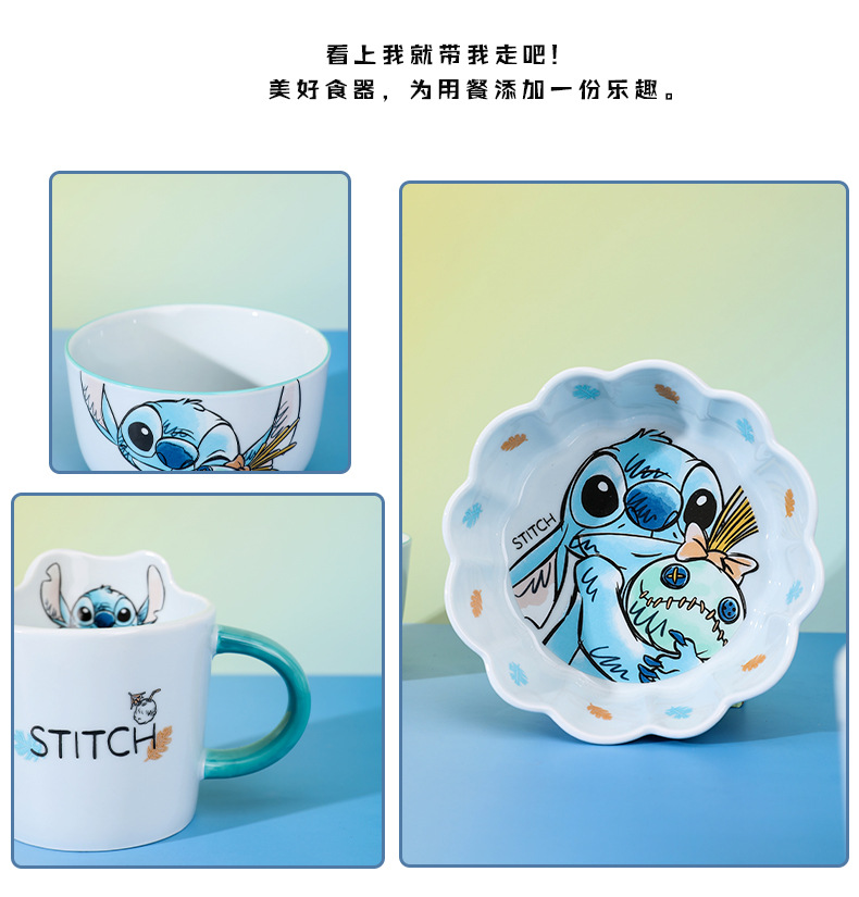 Stilzi Ceramic Tableware Set, cartoon handle bowl, ceramic salad bowl, cute rice bowl, personalized bowl and chopsticks gift box set pic 13