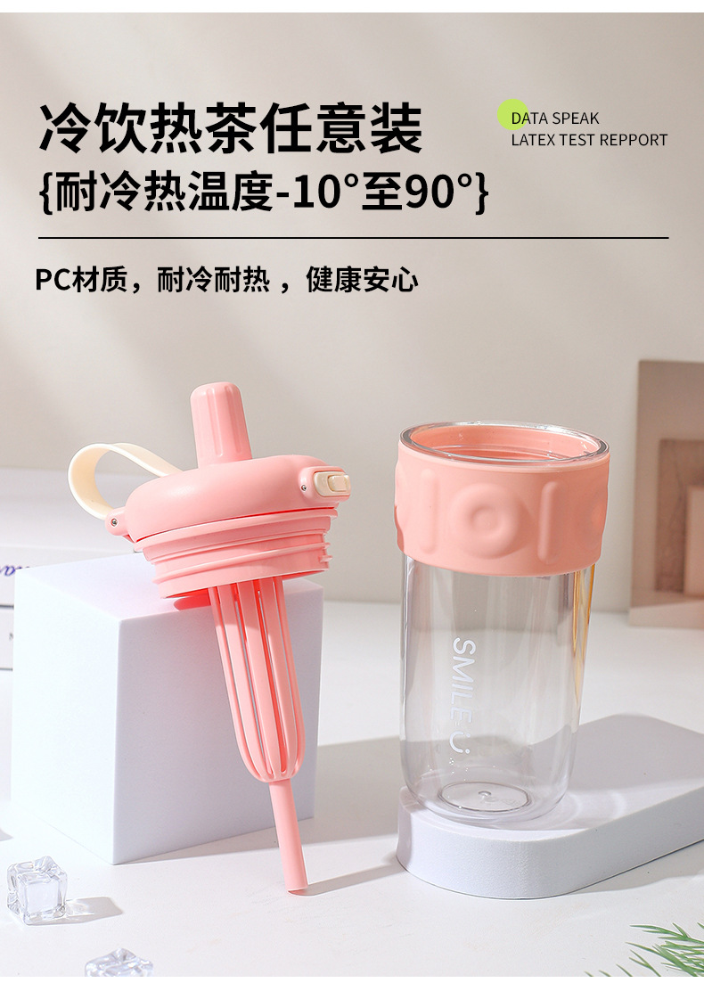 2024新款运动水杯夏季女简约大容量水杯耐高温高颜值塑料杯吸管杯详情18