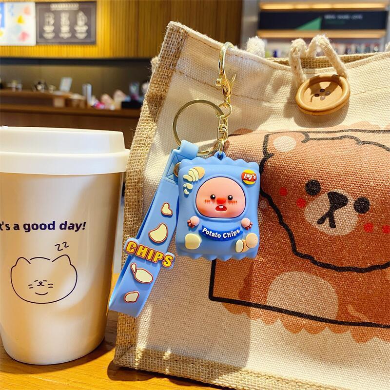 创意薯片露比loopy 钥匙扣女可爱小海狸钥匙链车钥匙学生书包挂饰详情3