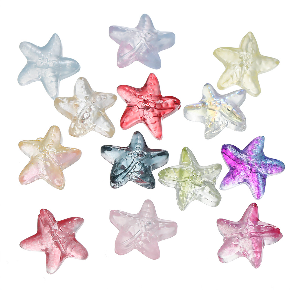 New product: approximately 15mm glass starfish beads, scattered glass bead holes, 1mm handcrafted diy bracelet, necklace and accessory pic 22