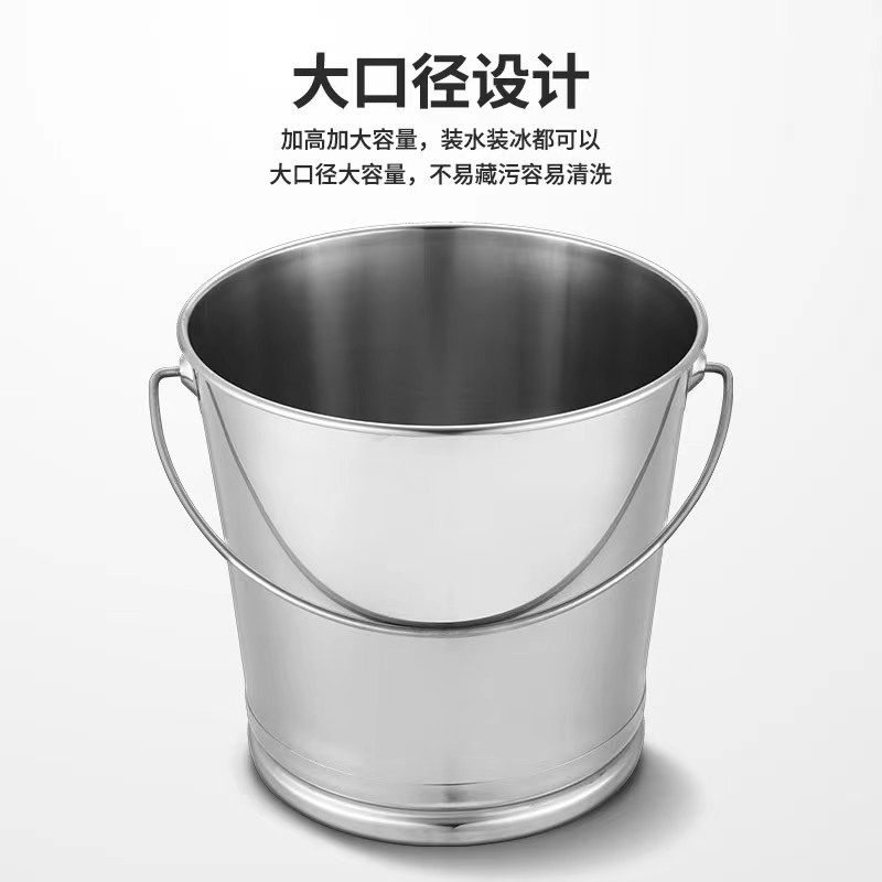 加厚款不锈钢热油桶提油桶高汤桶牛奶桶直身桶带盖加脚家用商用大详情6