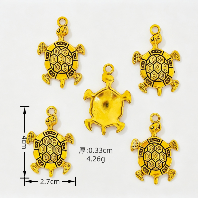 diy合金饰品配件海洋生物海龟挂件 手链项链复古吊坠材料跨境热销详情36
