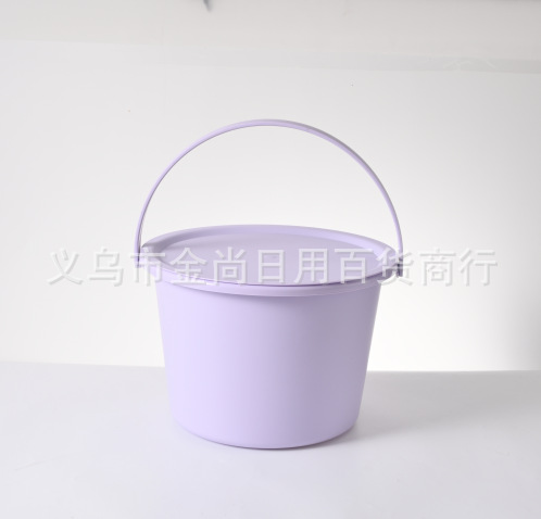 新款塑料水桶带盖手提储水桶学生宿舍用洗澡洗漱家用洗衣桶盆套装详情4