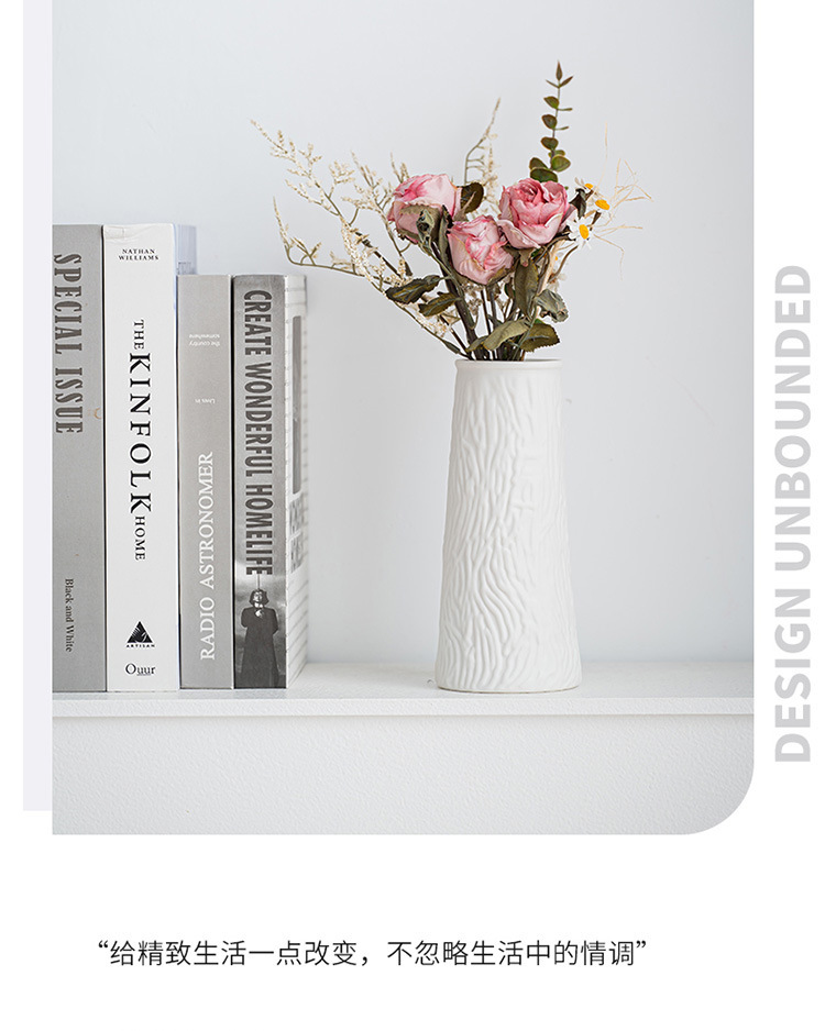 家居装饰品摆件白色装饰工艺品套装花瓶陶瓷花瓶套装简约陶瓷花瓶详情1