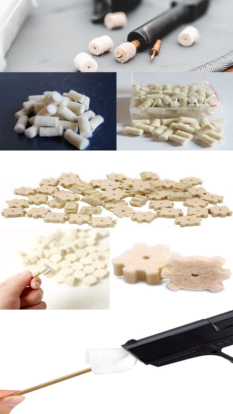 跨境热销枪膛清洁星型清洁棉羊毛毡枪布枪管清洁工具批发详情2