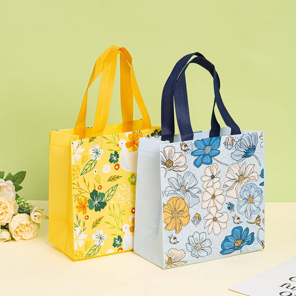 现货批发儿童便携购物袋 可爱卡通覆膜防水无纺布手提袋 伴手礼品袋无纺布袋详情28