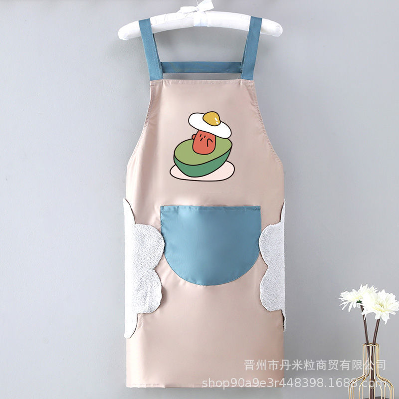 围裙家用厨房防水防油女可爱洋气做饭干活成人围腰耐脏工作服定详情5