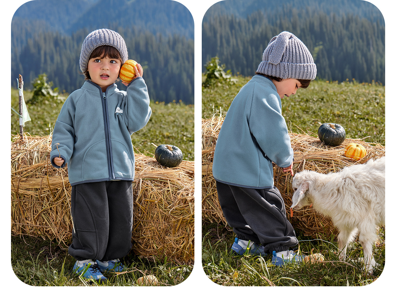 咔咔熊猫男童加绒外套婴儿冬装儿童冬季保暖上衣女童棉服宝宝童装详情13