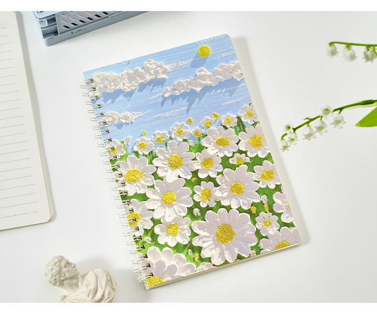 Zao Mo a5 Coil This Moon Shadow Flower Sea Series ins Oil Painting Landscape Artistic and Fresh Notebook Plan Book pic 16