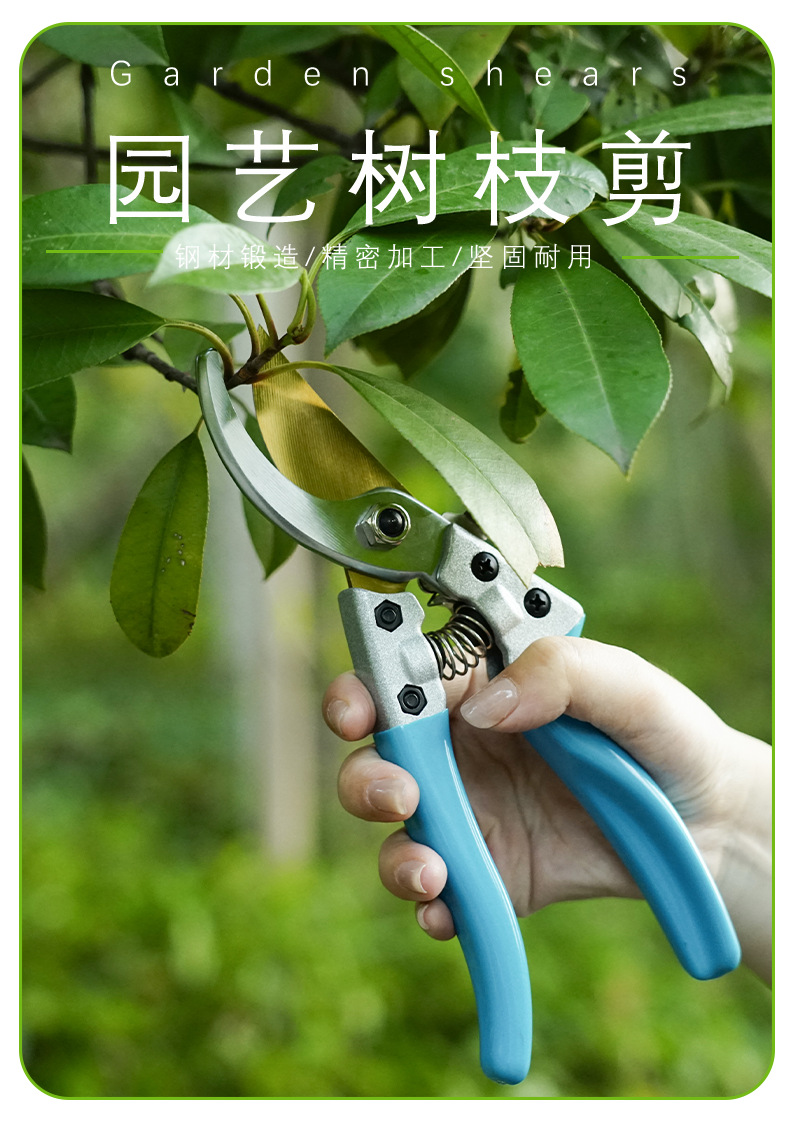 佰世园艺高碳钢省力修枝剪果树剪园林工具粗枝剪厂家直销详情1