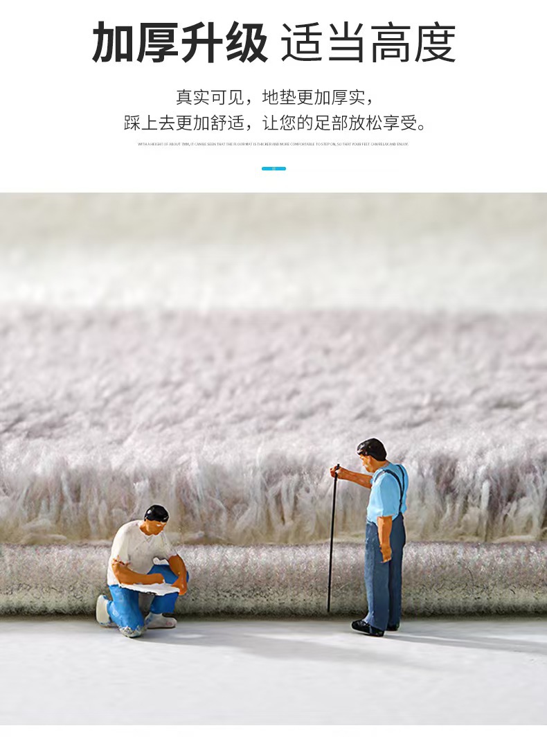 可爱卡通异形猫咪小狗仿羊绒地垫柔软半圆卫浴吸水防滑垫门垫地毯详情3