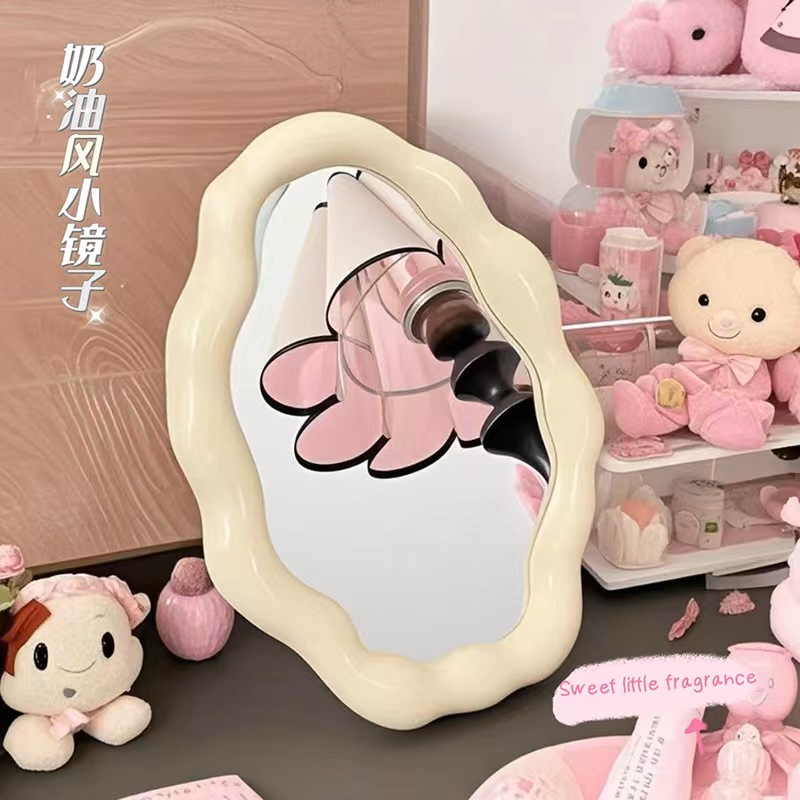 简约台式桌面化妆镜学生宿舍梳妆台感化妆台小型美妆公主镜子详情6