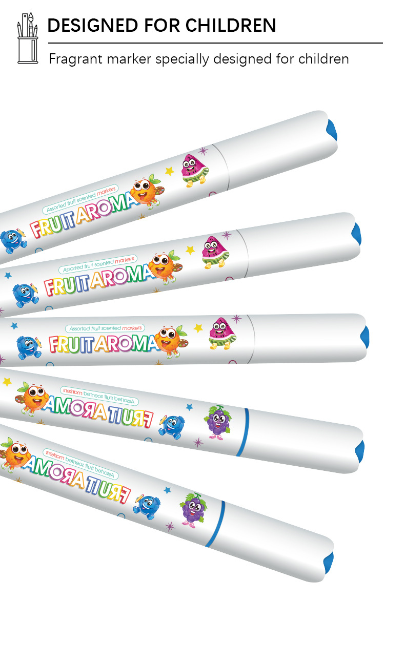 24-color, fragrant, washable marker pen triangular bucket smooth water flow double-pointed artistic marker pen set pic 7