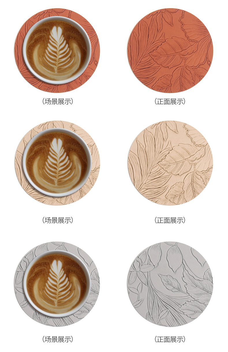 跨境placemat防滑皮革餐垫圆形酒店家居餐桌隔热餐垫子餐桌高级感详情24