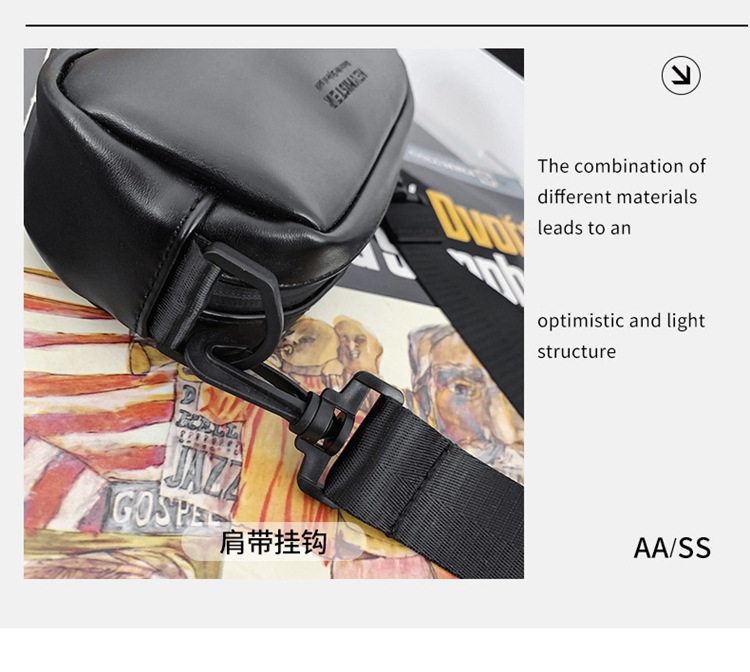 2026新款PU男士斜挎包韩版休闲小方包ins单肩包潮男情侣背包代发详情29