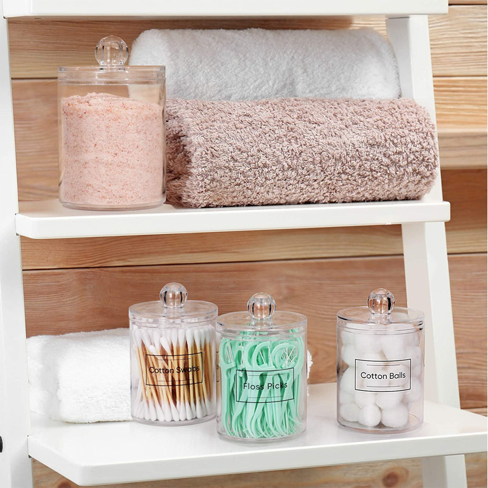 Cotton swab boxes, round cotton swab storage boxes, bathroom can storage cans, transparent toothpick boxes, dental floss boxes are selling well across borders pic 4