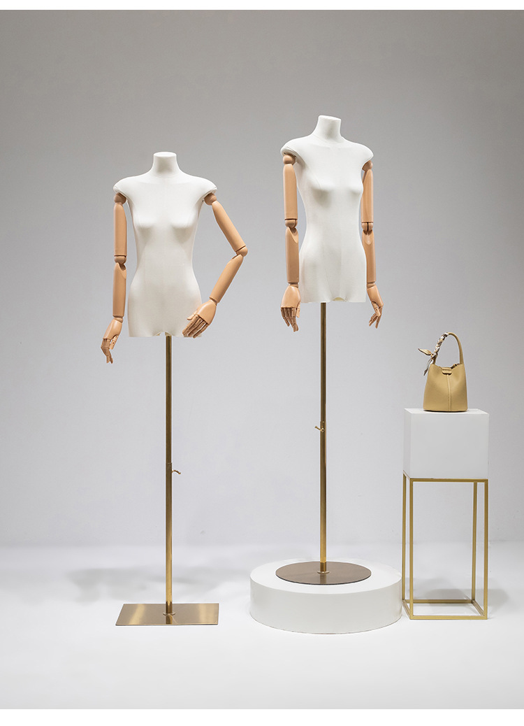 韩版女装模特道具半身扁平胸服装店橱窗陈列假人偶扁身展示架全身详情19