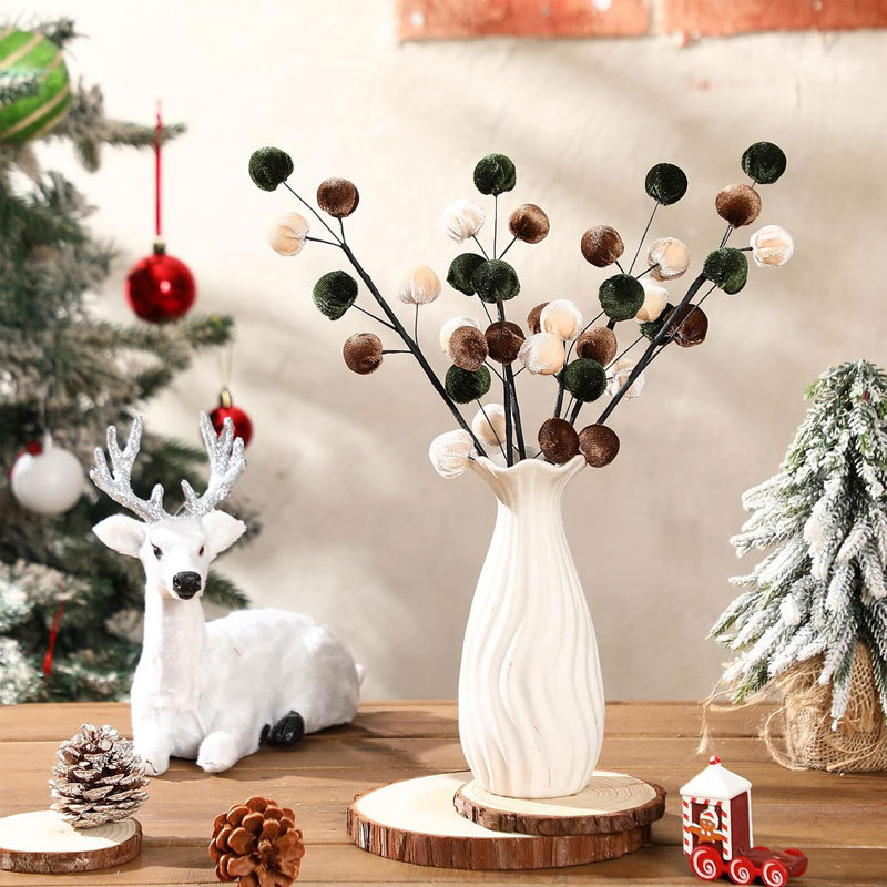 Merry Christmas! New velvet sphere ball paddle Christmas tree decoration Christmas tree wreath decoration factory store pic 8